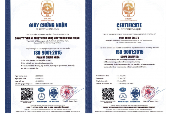 Chứng nhận ISO 9001:2015